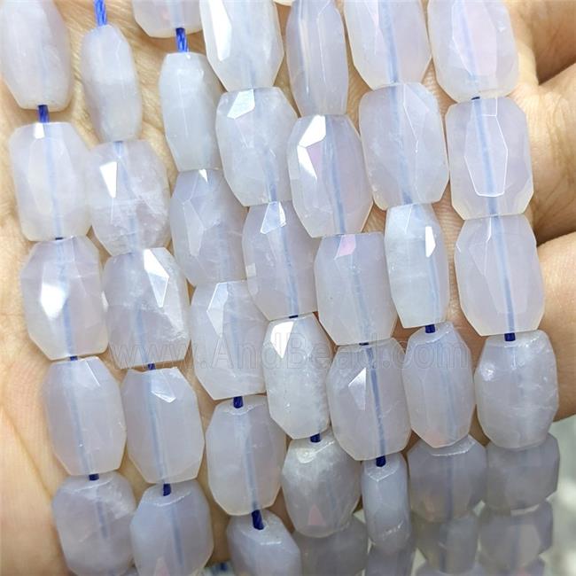 Natural Blue Opalite Quartz Beads Faceted Rectangle