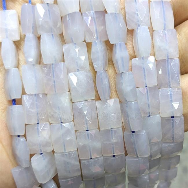 Natural Blue Opalite Quartz Beads Faceted Rectangle