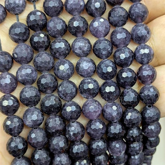 Darkpurple Jade Beads Dye faceted Round