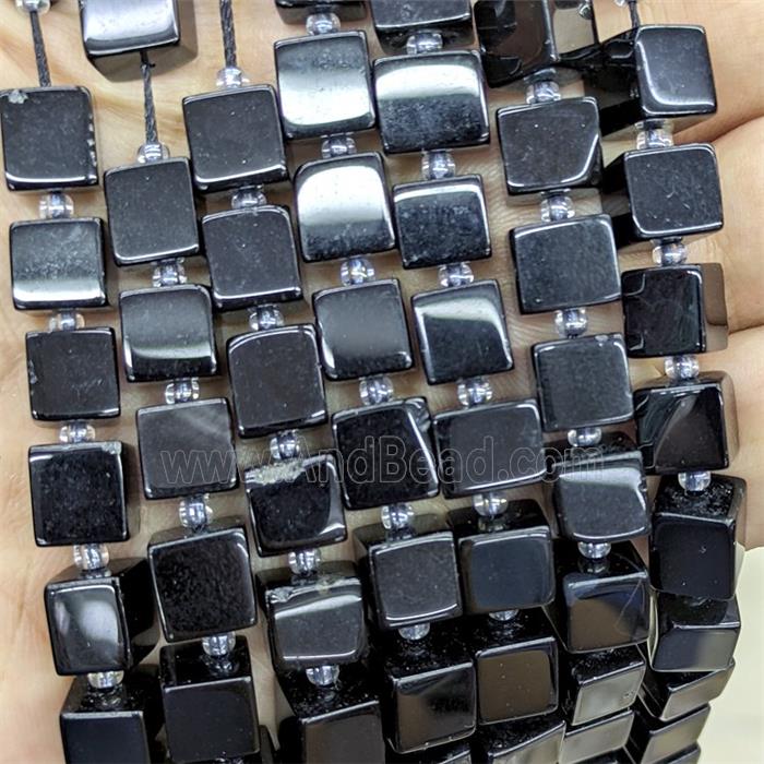 Black Obsidian Cube Beads