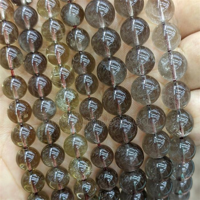 Smoky Quartz Beads Smooth Round