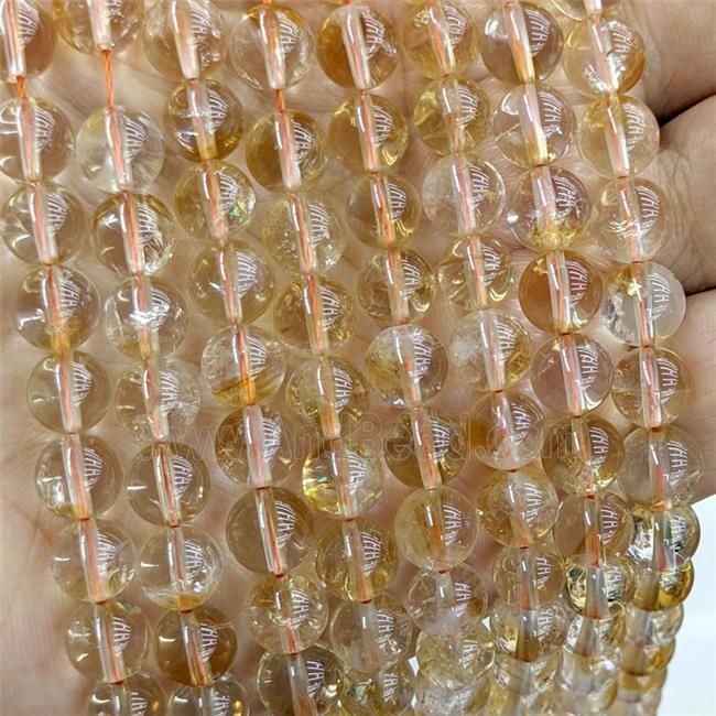 Natural Yellow Citrine Beads Smooth Round AA-Grade