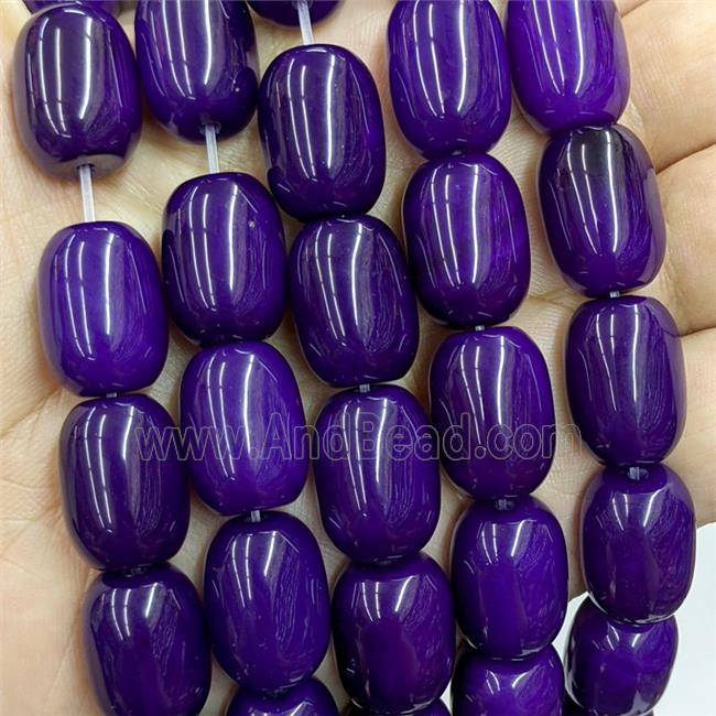 Natural Agate Beads Barrel Purple Dye