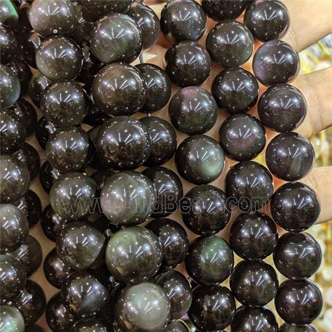 Round Obsidian Beads Multicolor Smooth Round