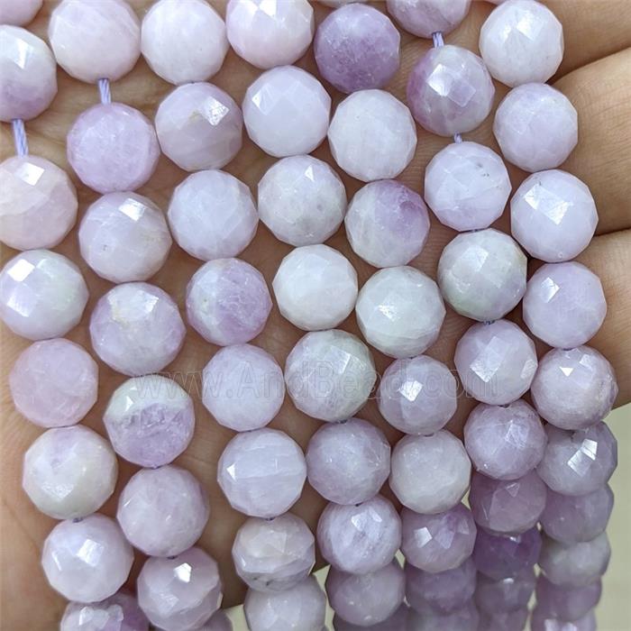 Natural Kunzite Beads Lavender Faceted Round