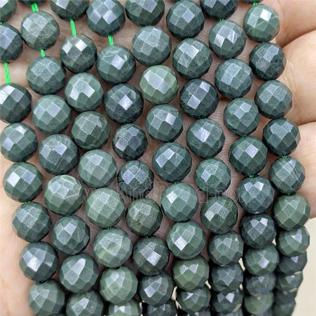 Greey Dye Agate Beads Faceted Round