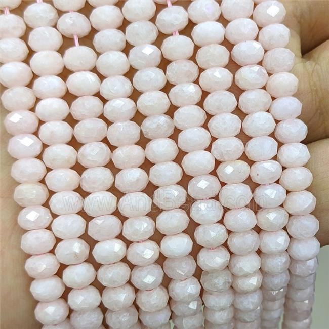 Chinese Pink Morganite Beads Faceted Rondelle