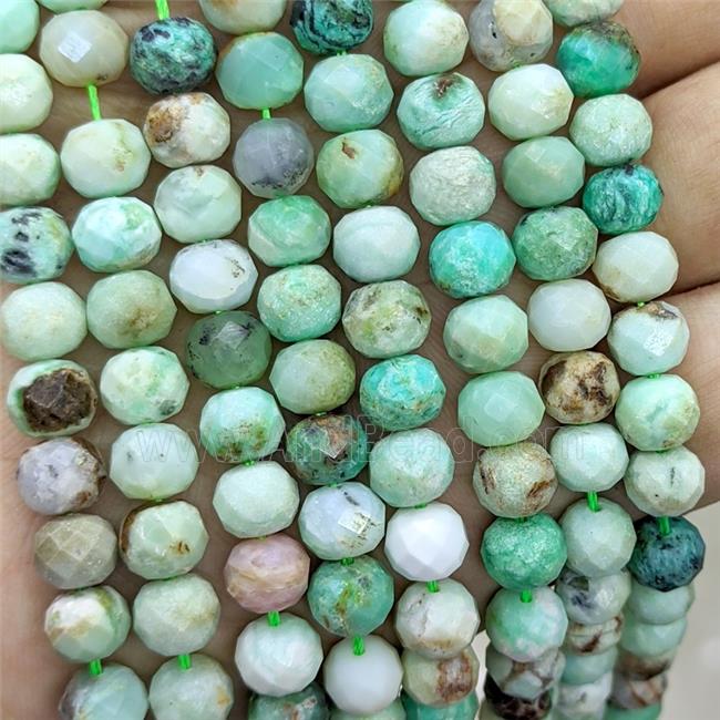 Natural Australian Chrysoprase Beads Faceted Rondelle