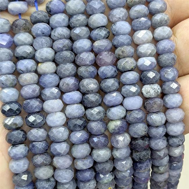 Natural Blue Sapphire Beads Faceted Rondelle