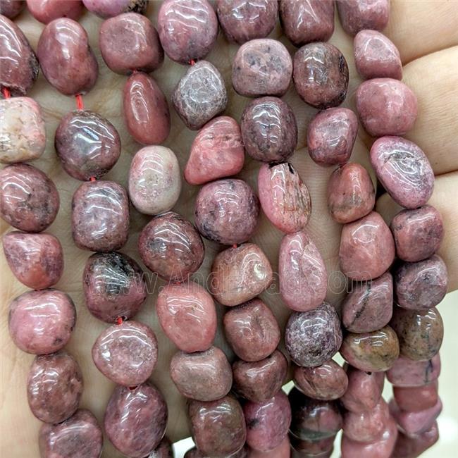 Natural Chinese Rhodonite Chips Beads Red Freeform