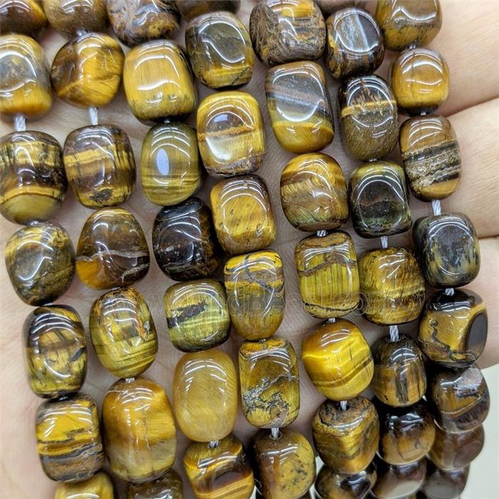 Natural Tiger Eye Stone Chips Beads Freeform