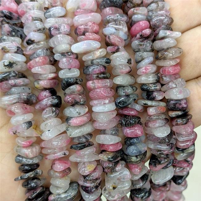 Natural Pink Sakura Quartz Chips Beads Freeform