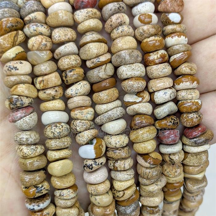 Natural Picture Jasper Chips Beads Freeform