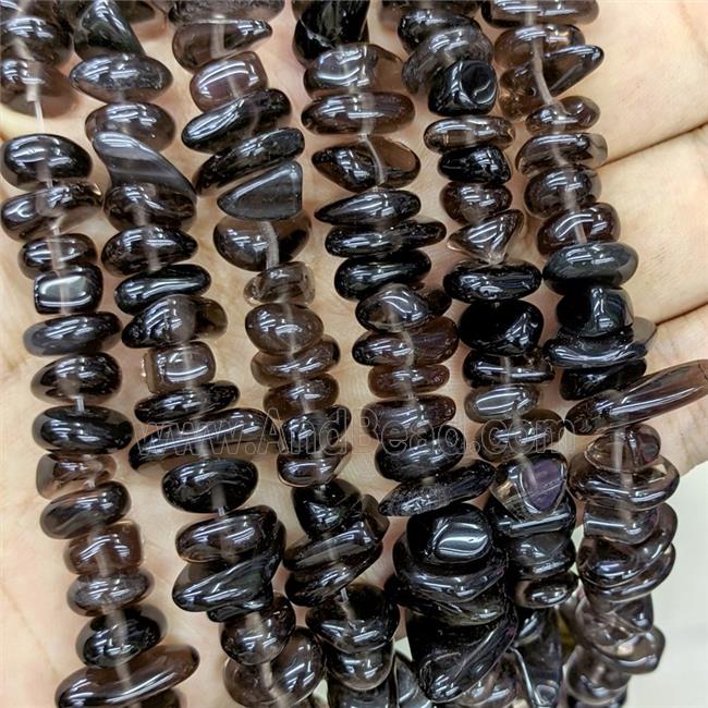 Smoky Crystal Quartz Chips Beads Freeform