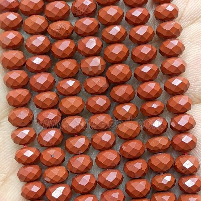 Natural Red Jasper Beads Faceted Rondelle