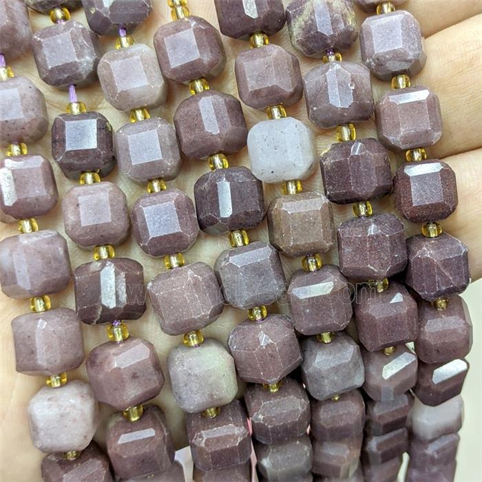 Purple Aventurine Beads Faceted Cube