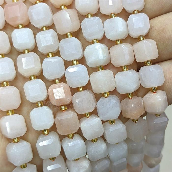 Natural Pink Aventurine Beads Faceted Cube