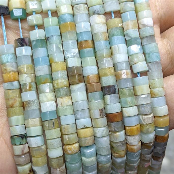 Natural Chinese Amazonite Hexagon Beads Multicolor