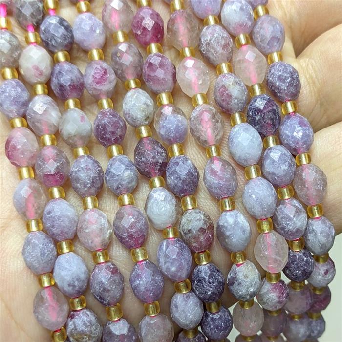 Natural Purple Tourmaline Beads Faceted Rice