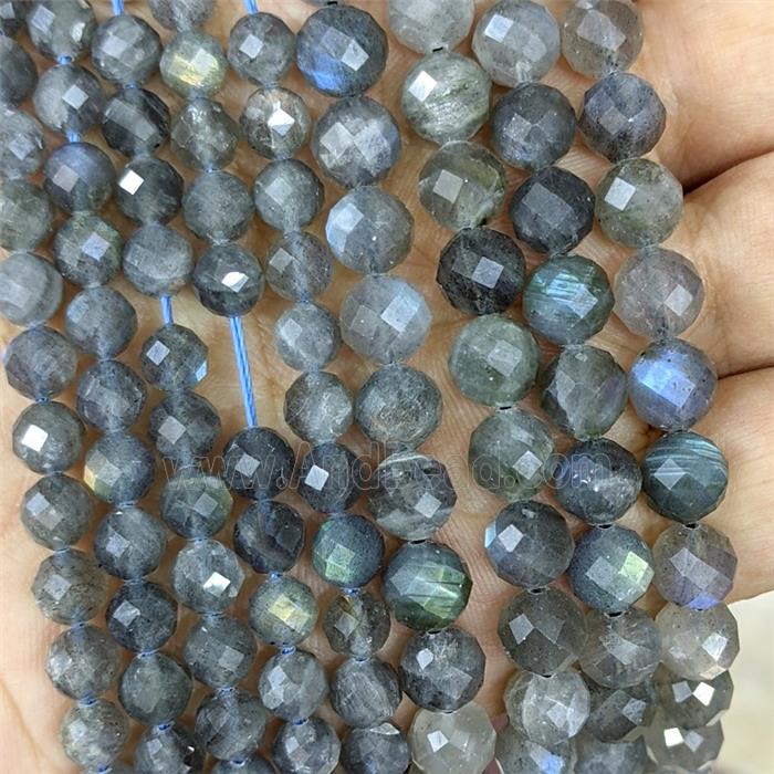 Natural Labradorite Beads Faceted Round