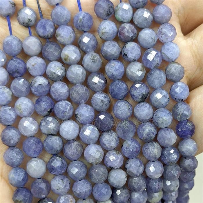 Natural Tanzanite Beads Blue Faceted Round