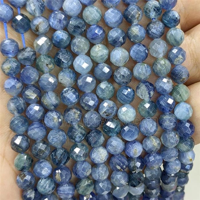 Natural Blue Kyanite Beads Faceted Round