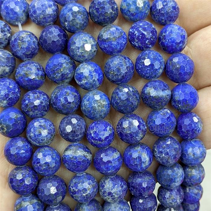 Natural Blue Lapis Lazuli Beads Faceted Round