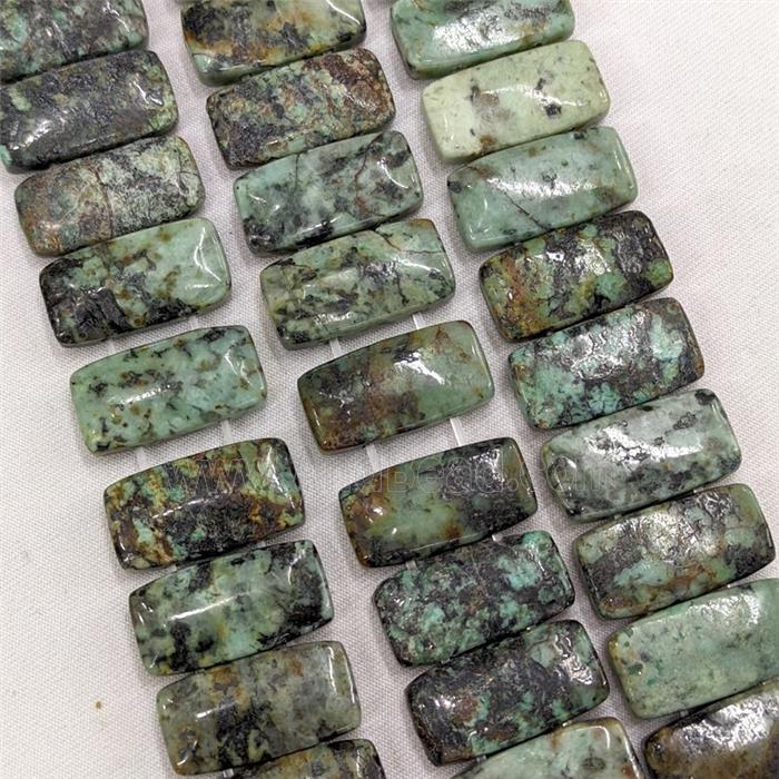Natural African Turquoise Beads Two Holes Rectangle