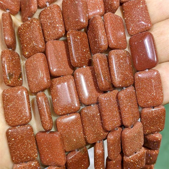 Golden Sandstone Rectangle Beads