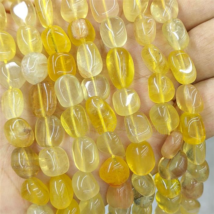 Yellow Fluorite Chips Beads Freeform