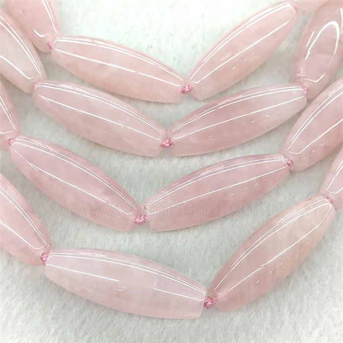 Natural Pink Rose Quartz Rice Beads