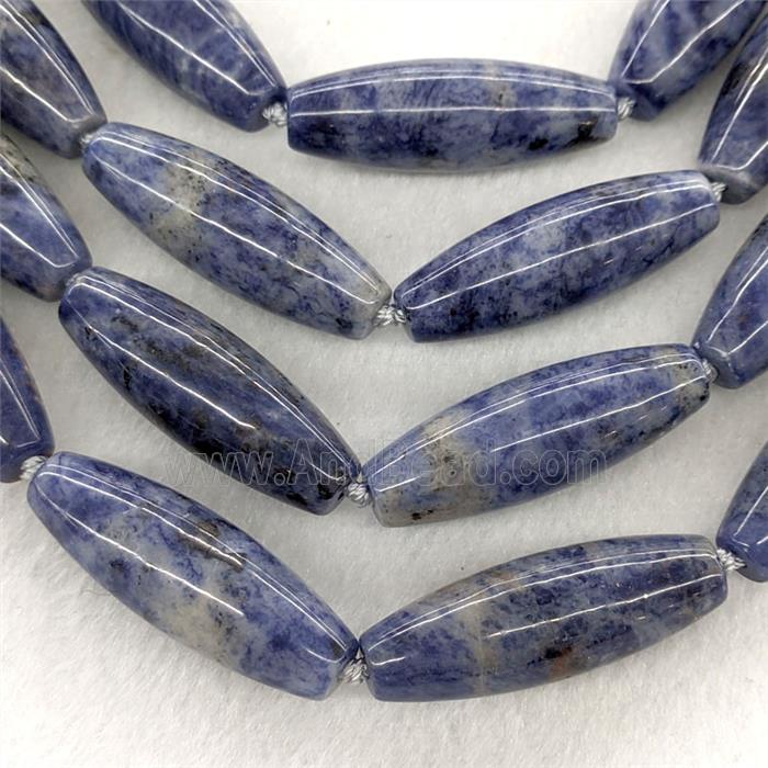 Natural Blue Sodalite Rice Beads