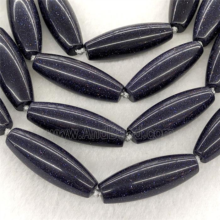 Blue Sandstone Rice Beads