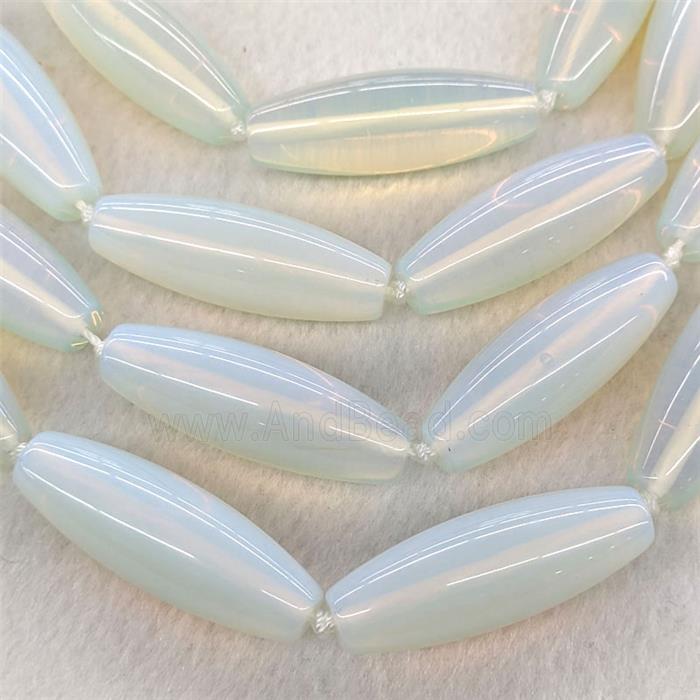 White Opalite Rice Beads