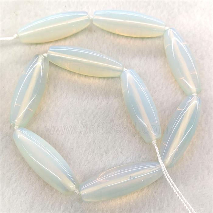 White Opalite Rice Beads