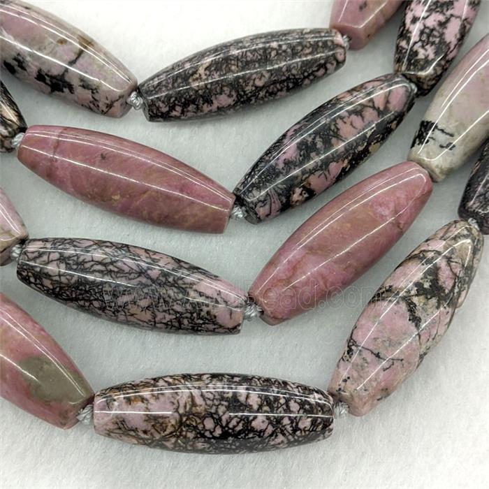 Natural Chinese Rhodonite Rice Beads Pink