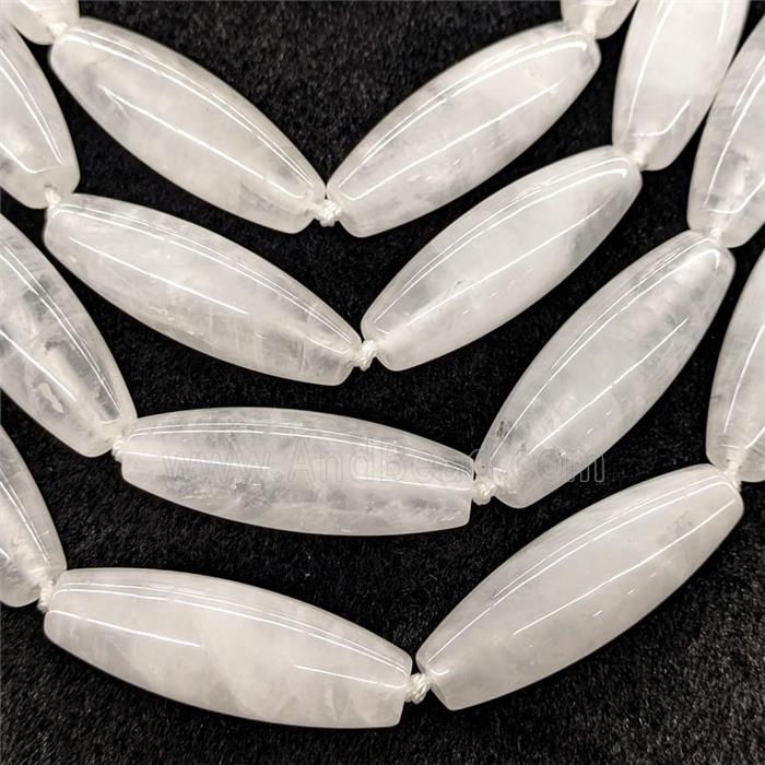 Natural Clear Crystal Quartz Rice Beads