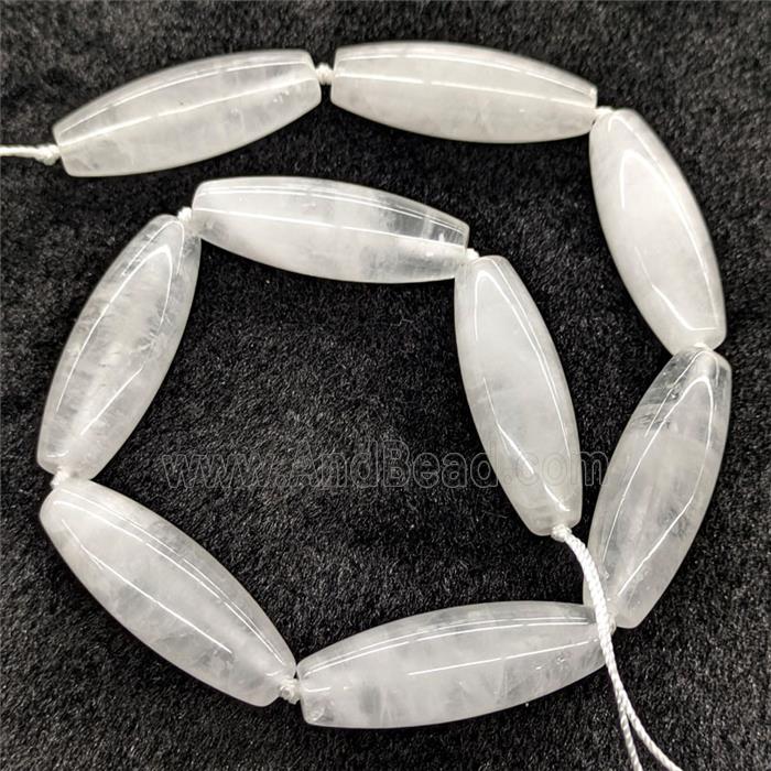 Natural Clear Crystal Quartz Rice Beads