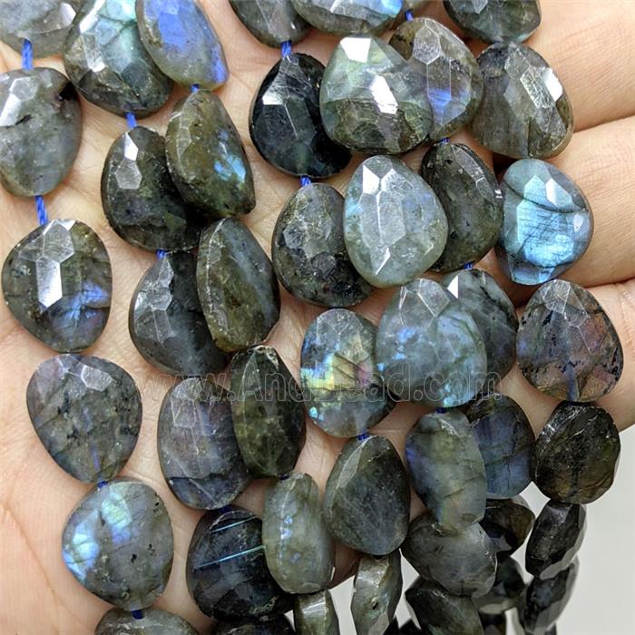 Natural Labradorite Triangle Beads Faceted