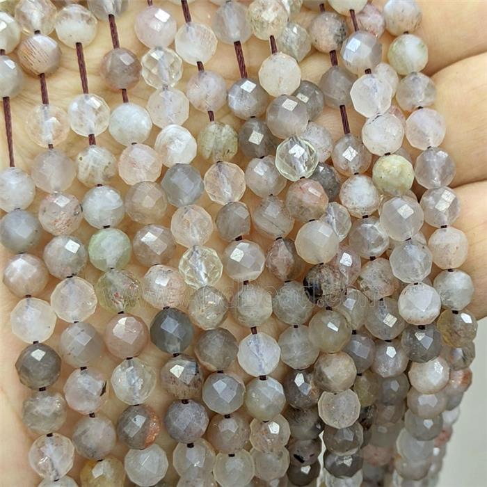 Natural Moonstone Beads Faceted Round