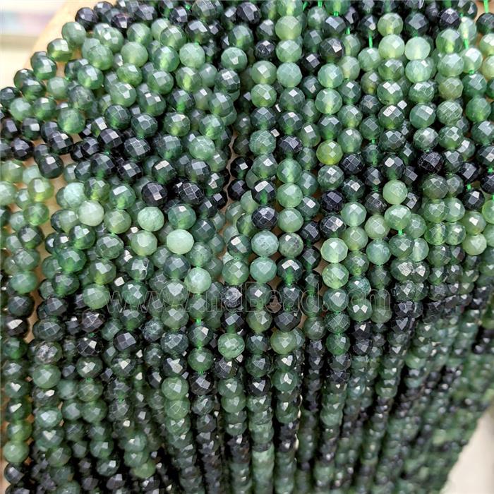 Natural Green Canadian Chrysoprase Beads Faceted Round