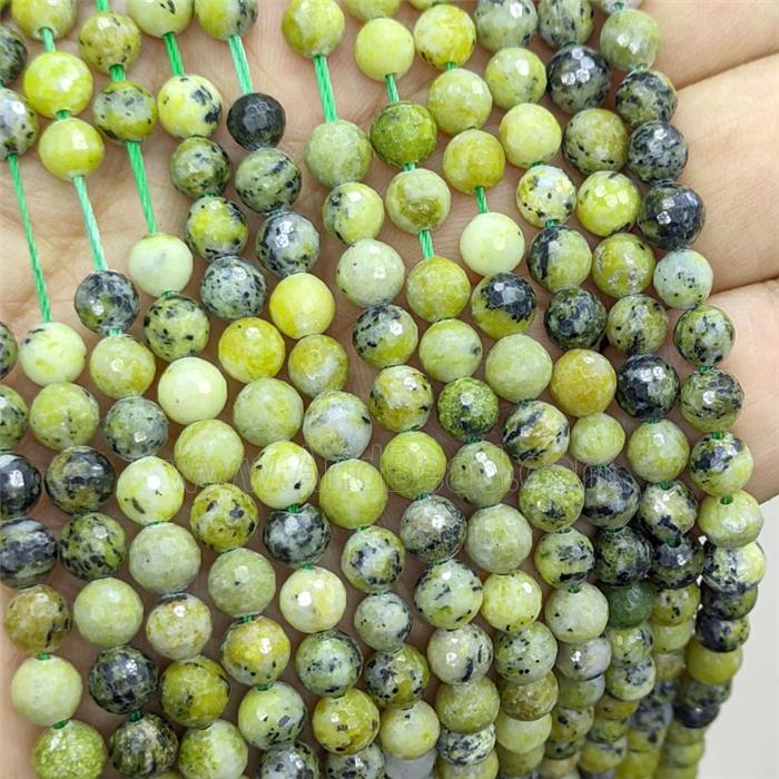 New Chrysoprase Beads Olive Faceted Round