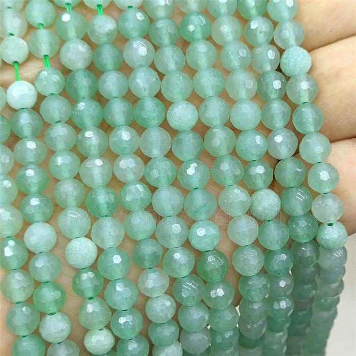 Natural Green Aventurine Beads Faceted Round