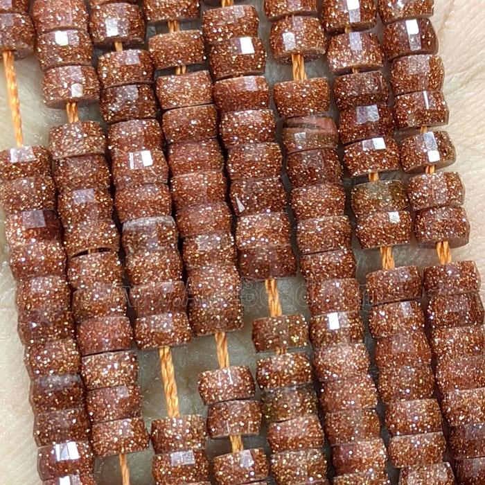 Golden Sandstone Heishi Beads Faceted