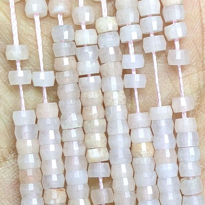 Natural Pink Aventurine Heishi Beads Faceted