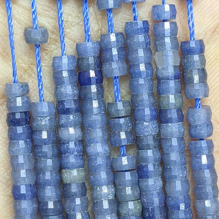 Natural Blue Aventurine Heishi Beads Faceted