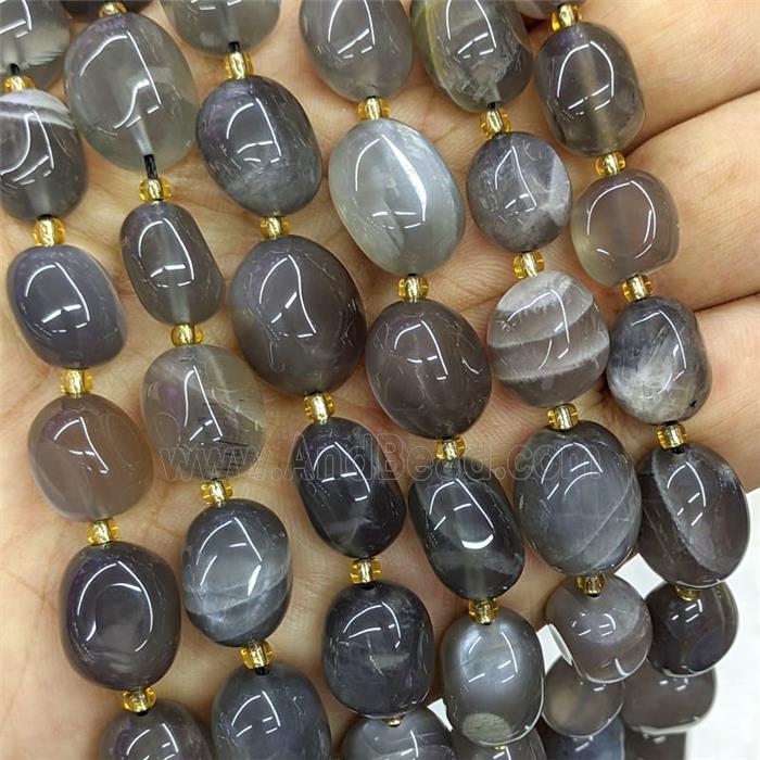 Natural Gray Moonstone Nugget Beads Freeform