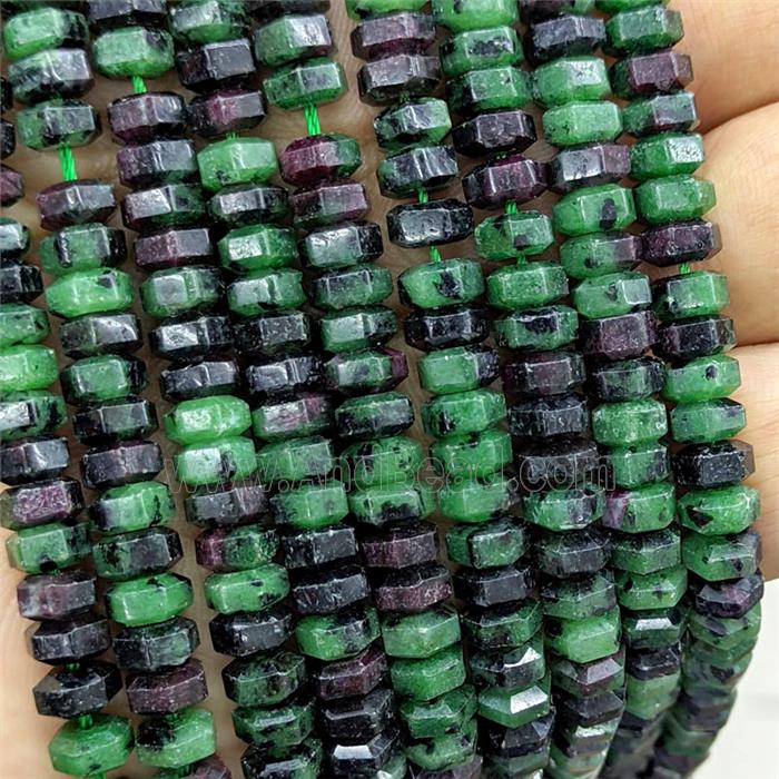 Natural Zoisite Hexagon Beads Green