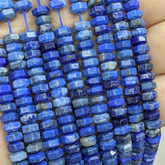 Natural Blue Lapis Lazuli Hexagon Beads