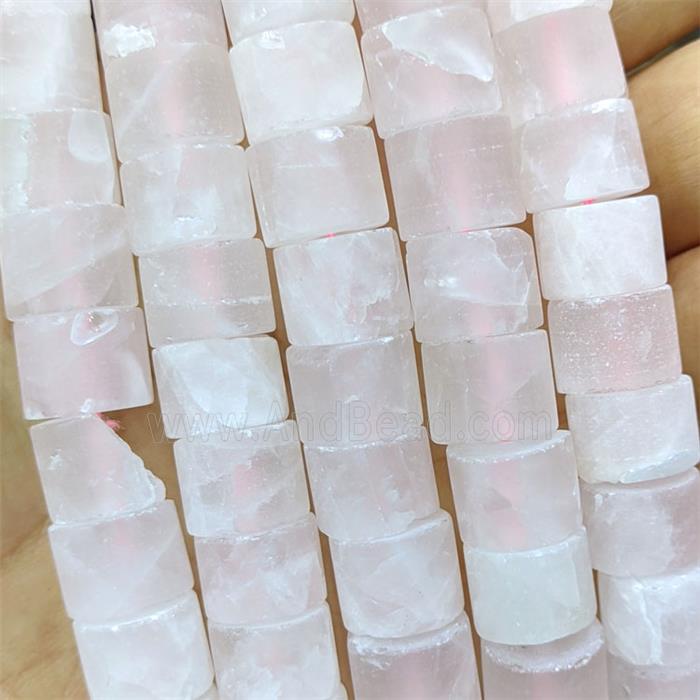 Natural Pink Rose Quartz Heishi Beads Matte